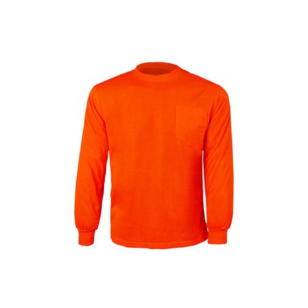 2W INTERNATIONAL Long Sleeve T-Shirt, X-large, Orange TL133 XL